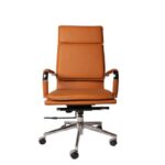 Premium High‑Back Executive Chair with Aircraft Chassis & Steel Frame