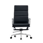 High‑Back Executive Chair with Thickened Steel Frame & In‑Situ Locking