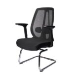 Premium Ergonomic Visitor Chair with Mesh Back, Lumbar Support, and Chrome Cantilever Base - Image 2